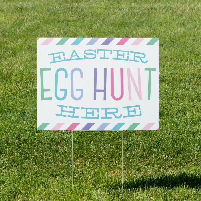 Easter Egg Hunt Here Sign (Insitu)