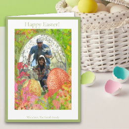 Easter egg hunt holiday card