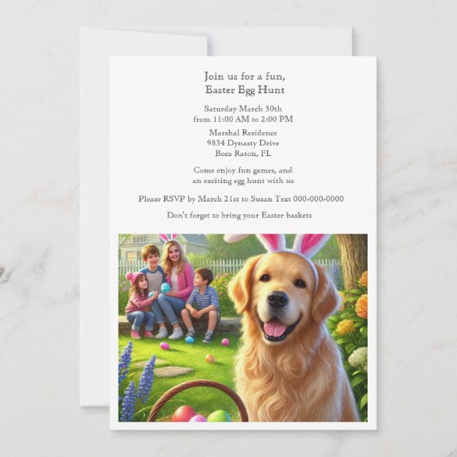 Easter Egg Hunt Holiday Fun  Invitation (Front)