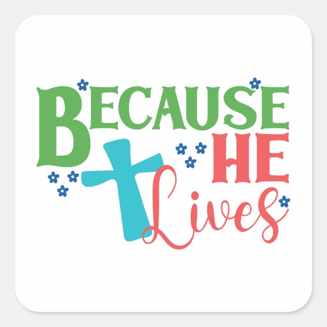 Easter Egg Hunt! Holy Square Sticker (Front)