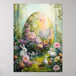 Easter Egg Hunt in Fantasy Forest Poster