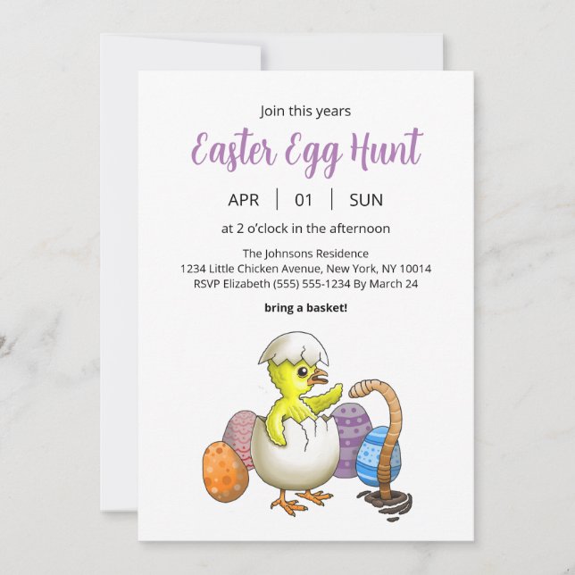 Easter Egg Hunt Invitation (Front)