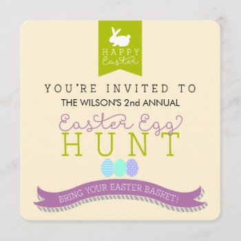 Easter Egg Hunt Invitation by FoxAndNod at Zazzle