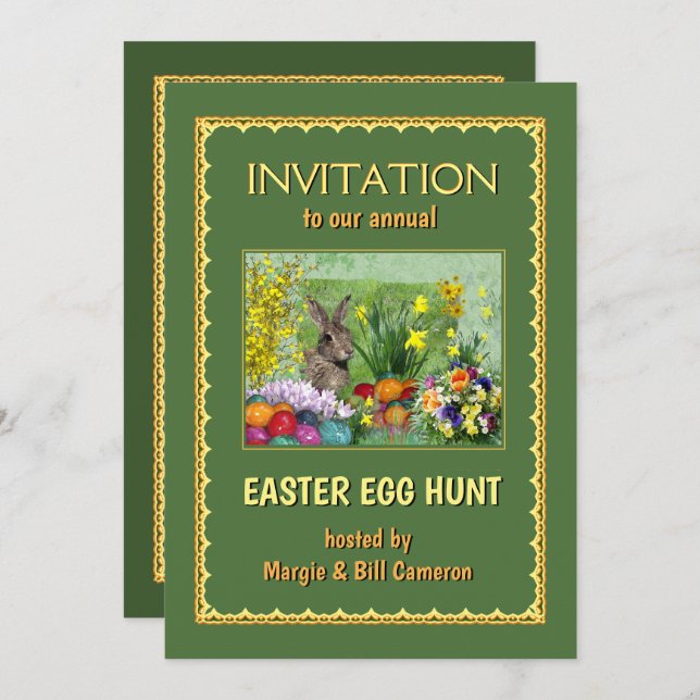 Easter Egg Hunt Invitation (customizable) (Front/Back)