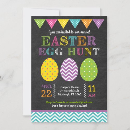 Easter Egg Hunt Invitation  Egg Hunt Invitation
