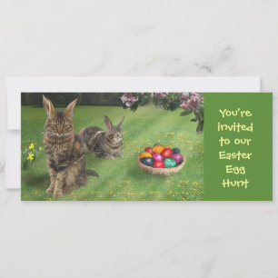 Easter Egg Hunt Invitation for Catlovers