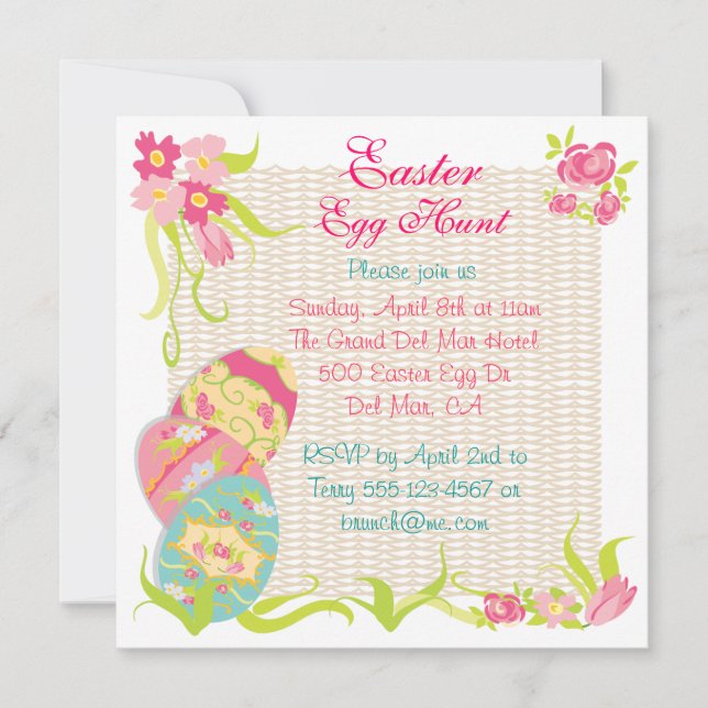 Easter Egg Hunt Invitation Party (Front)