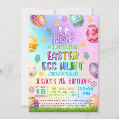 Easter Egg Hunt Invitation _ Pastels