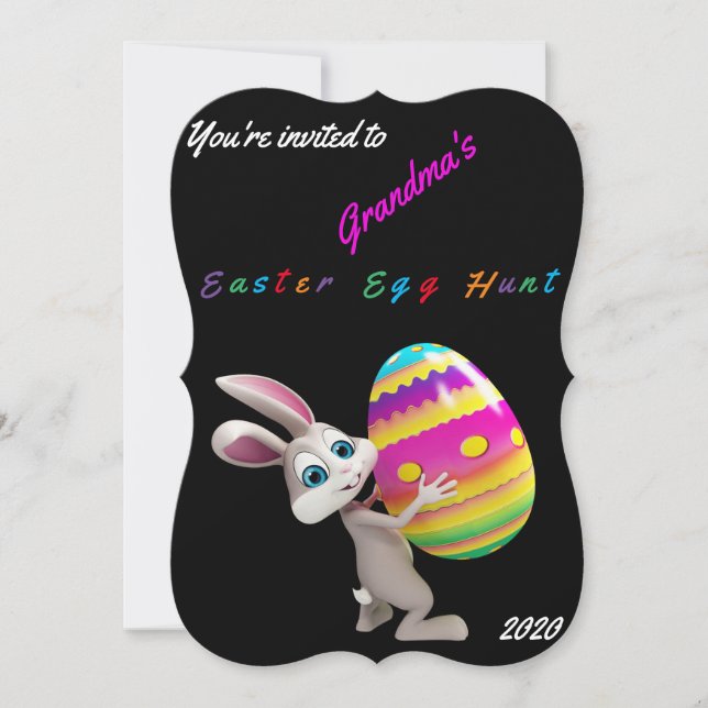Easter Egg Hunt Invitation - Personalize Name/Year (Front)
