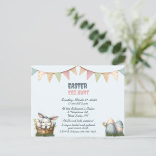 Easter Egg Hunt Invitation Postcard