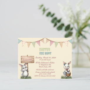Easter Egg Hunt Invitation Postcard