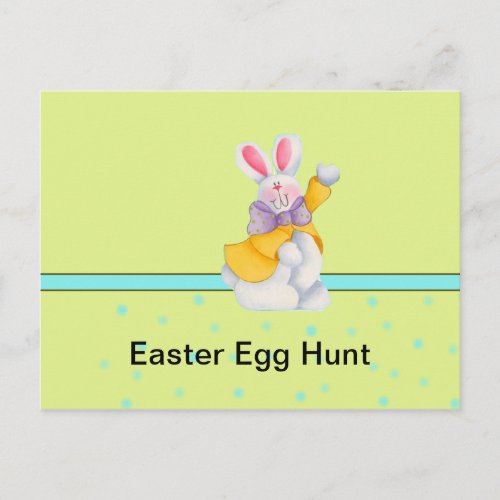 EASTER EGG HUNT INVITATION POSTCARD