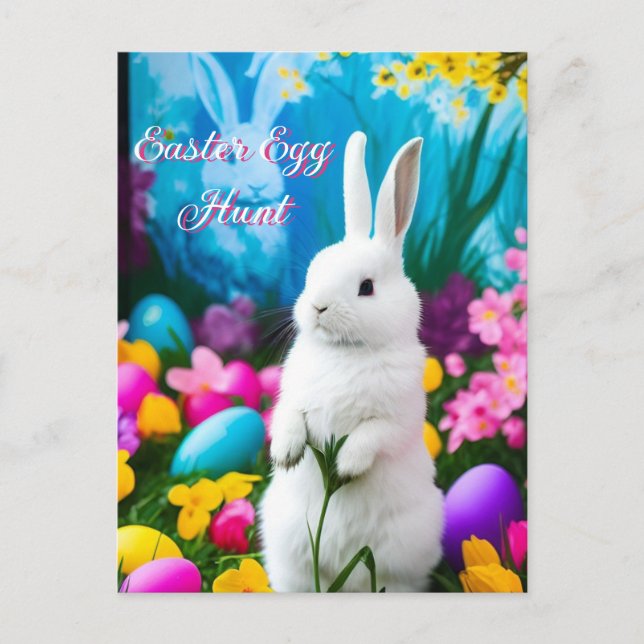 Easter Egg Hunt Invitation Postcard (Front)