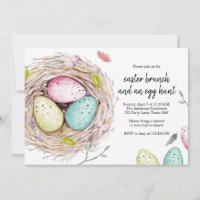 Easter Egg Hunt Invite Brunch Spring Celebration