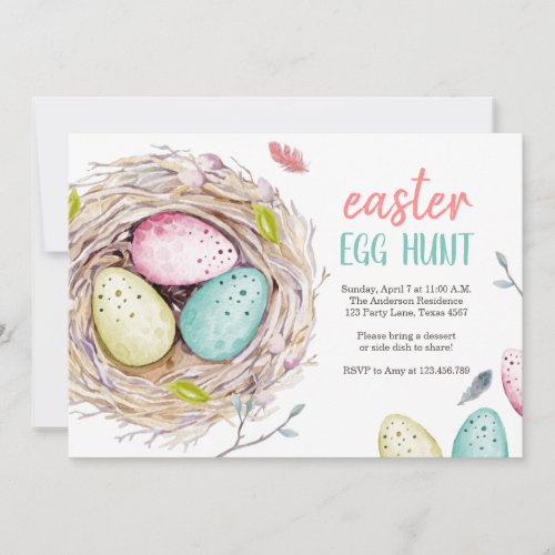 Easter Egg Hunt Invite Brunch Spring Celebration