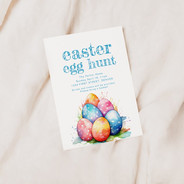 Easter Egg Hunt Invite with Basket (Creator Uploaded)
