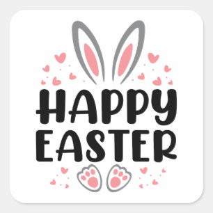 Easter Egg Hunt - Jesus Square Sticker