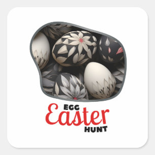 Easter Egg Hunt - Love Chocolate Square Sticker