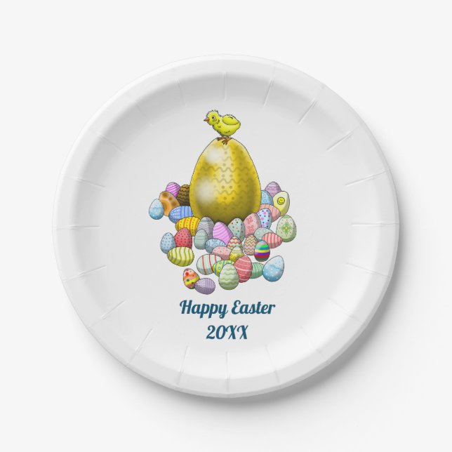 Easter Egg Hunt Paper Plates (Front)