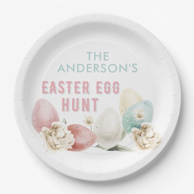 Easter Egg Hunt Paper Plates (Front)