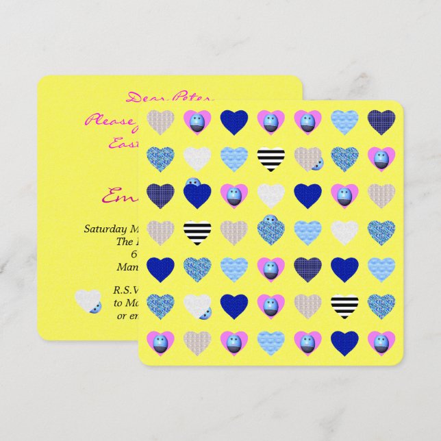 Easter Egg Hunt Party Invitation (Front/Back)