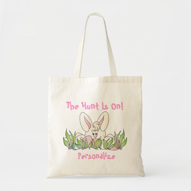Easter Egg Hunt - Personalize Tote Bag (Front)