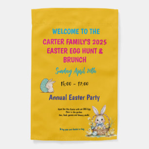 Easter Egg Hunt Personalized Garden Flag