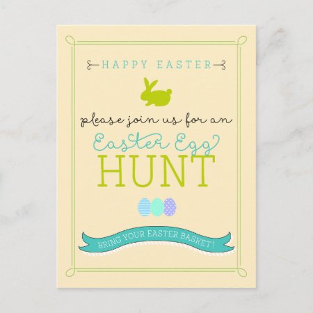 Easter Egg Hunt Postcard Invitation