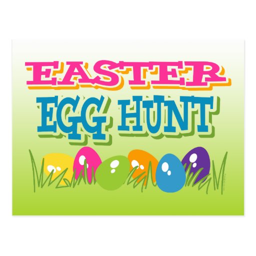 Easter Egg Hunt Postcard Invitation | Zazzle