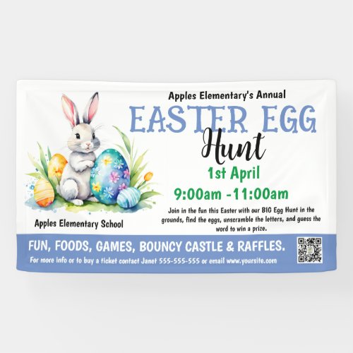 EASTER EGG HUNT PTO PTA Church Banner