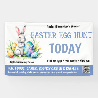 EASTER EGG HUNT PTO PTA Church Banner