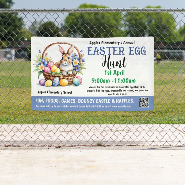 EASTER EGG HUNT PTO PTA Church event Banner (Insitu)