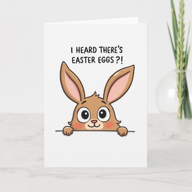 Easter Egg Hunt Rabbit Card (Front)