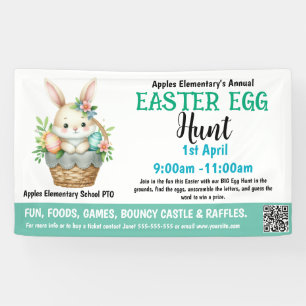 Easter Egg Hunt School or Church Fundraiser Event Banner