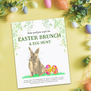 Easter Egg Hunt Spring Brunch Cute Bunny Budget