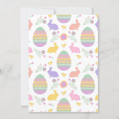 Easter egg hunt, Spring, Bunny, Girl Birthday Invitation (Back)
