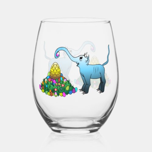 Easter Egg Hunt Stemless Wine Glass