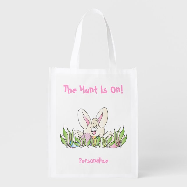 Easter Egg Hunt - The Hunt is on Grocery Bag (Front)