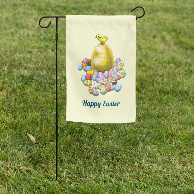 Easter Egg Hunt Tote Bags Garden Flag (In SItu)