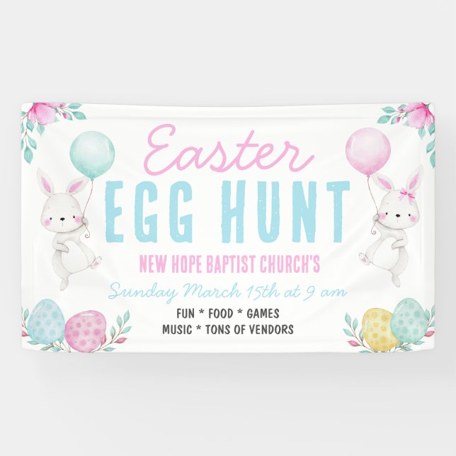 Easter Egg Hunt Vinyl Road Banner (Horizontal)