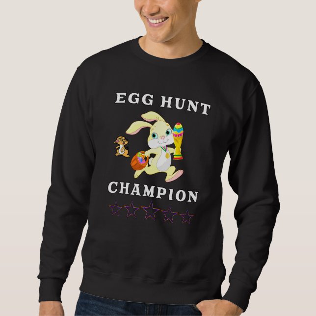 Easter Egg Hunt World Champions Easter Bunny Rabbi Sweatshirt (Front)