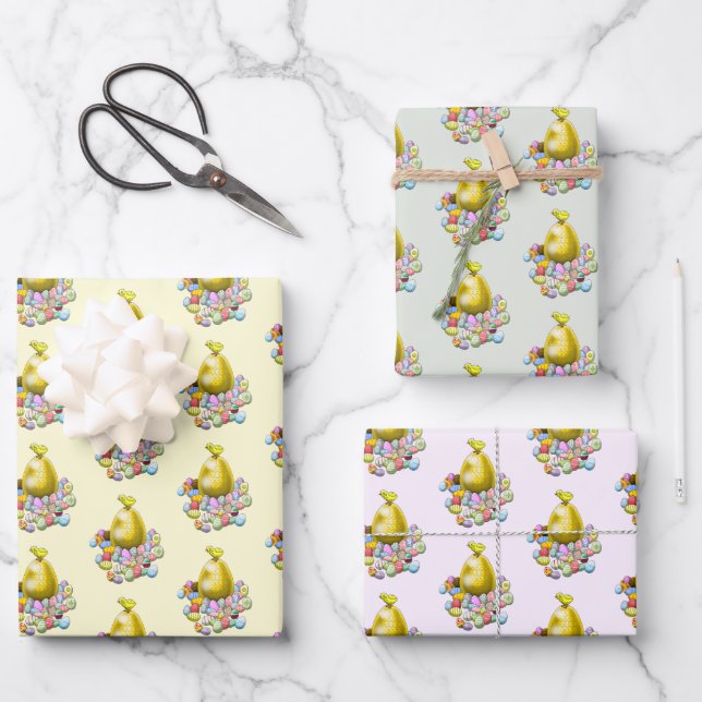 Easter Egg Hunt Wrapping Paper Sheets (Front)