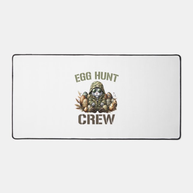 Easter Egg Hunter Crew Camo Hunting Easter Day T-S Desk Mat (Front)