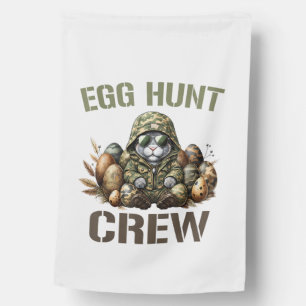 Easter Egg Hunter Crew Camo Hunting Easter Day T-S House Flag