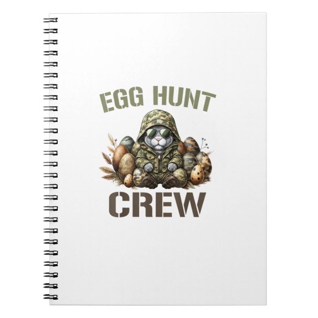 Easter Egg Hunter Crew Camo Hunting Easter Day T-S Notebook (Front)