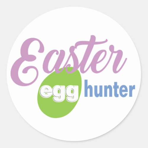 Easter Egg Hunter Easter Classic Round Sticker