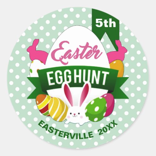 Easter Egg Hunter Easter Classic Round Sticker