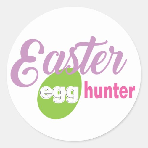 Easter Egg Hunter Easter Classic Round Sticker