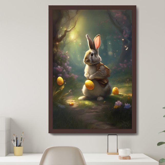 Easter Egg-Hunting Bunny Wall Decor (Home Office)