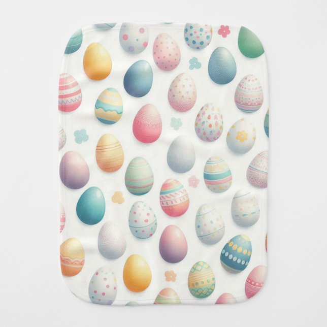 Easter Egg Hunts Baby Burp Cloth (Front)